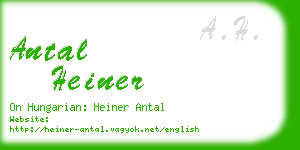 antal heiner business card